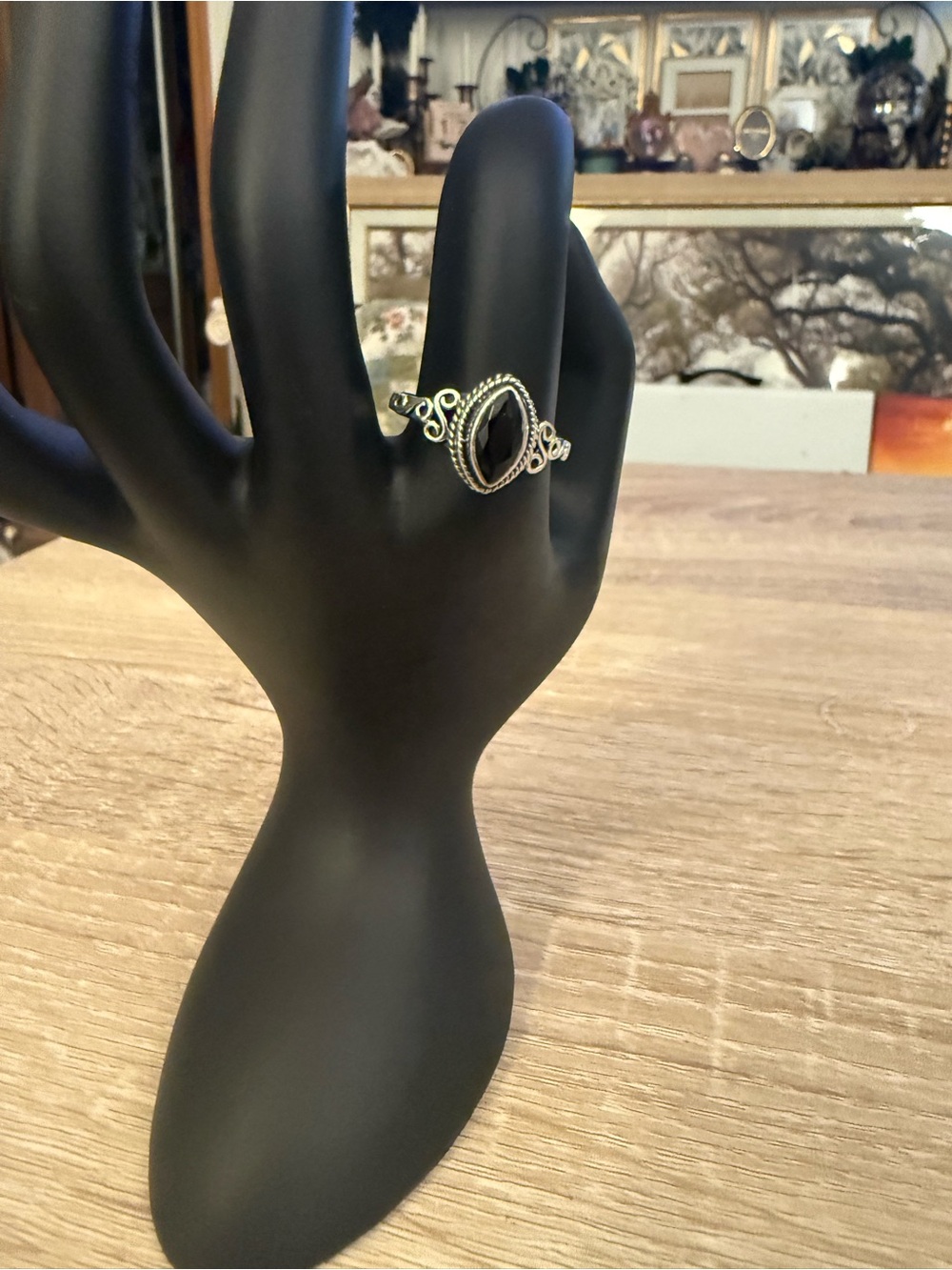 Sterling Silver Black Tourmaline ring